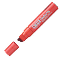 Pentel - Marqueur Permanent, Pointe Biseautée Extra-grasse, Encre Rouge - Paquet de 6-Pointe biseautée extra large pour un lettrage et des marquages bien visibles 