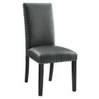 Modway - Parcel Restauration Imitation cuir Fauteuil d’appoint - Gris-Chaise d’accent moderne