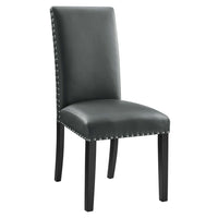 Modway - Parcel Restauration Imitation cuir Fauteuil d’appoint - Gris-Chaise d’accent moderne