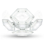 Bell+Howell - Lampe d'atelier QuadBurst 360 à 4 panneaux à visser pour plafond de garage-Offre 5500 lumens de lumière blanche chaude grâce à 384 lumières DEL pour éclairer les garages, ateliers, sous-sols, placards, greniers et plus encore