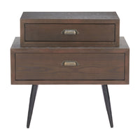 Zuo - Mechy Table d’appoint - Brun-Placage de bois raffiné avec texture naturelle chaleureuse