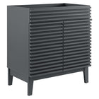 Modway - Render 30" Armoire de toilette de salle de bain (lavabo non inclus) - Gris-Assemblée requise