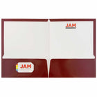 JAM Paper - Porte-documents brillant à 2 pochettes - bordeaux bordeaux - Paquet de 6-Quantité : 6 dossiers par paquet | Un pour chaque sujet et projet