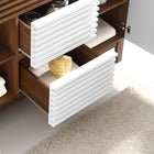 Modway - Render 48" Meuble de toilette de salle de bain compatible double lavabo (non inclus) - Noyer blanc-Tiroirs à extension complète