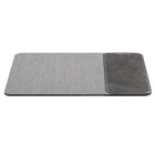 General Supply Goods + Co - Chargeur sans fil 10 W - tapis de souris enroulable - Gris texturé-Cuir végétalien lisse