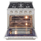 Kucht - 30 po Série KDF Cuisinière Pro Style au gaz propane - Acier inoxydable/Blanc-Dimensions du produit 27,75 po L x 30 po L x 36 po H
