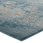 Modway - Cynara Médaillon vintage floral vieilli Tapis de 5 pi l x 8 pi L - Bleu argenté, sarcelle et beige-Haute densité / Tissé à la machine