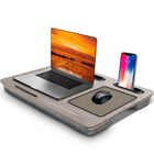ShoppingAll - Bureau pour ordinateur portable - Gris-Les dimensions sont de 54,4 cm (21,4") x 36 cm (14,1").