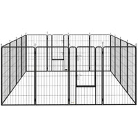 PawHut - Parc à chiens 16 panneaux avec sangle pour grands chiens - 47 po H-Seize panneaux sont configurés en différentes formes pour des installations polyvalentes