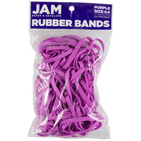 JAM Paper - Élastiques durables - taille 64 - violets - multi-usages - Paquet de 100-Couleur : violet | Élastiques colourés
