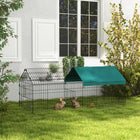 PawHut - Cage pour petits animaux 73 po pour poules, lapins, chinchillas avec toit-Avec 2 portes principales et 2 portes latérales, vous pouvez accéder facilement à vos animaux 