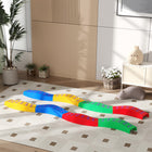 Qaba - Poutre d'équilibre pour enfants avec coussinets antidérapants, ensemble de 8 pièces-La poutre peut être transformée en forme ronde, en S ou en longue bande pour plus de polyvalence 