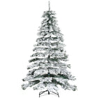 HOMCOM - Sapin de Noël artificiel floqué de neige de 2 - 3 m - vert-Arbre de Noël artificiel de 7.5 ft dans un style d'arbre réaliste 