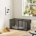 PawHut - Cage pour chien robuste 55 po, grande cage/chenil pour chien avec tapis-Son design modulaire permet d’agrandir l’espace en ajoutant d’autres kits 
