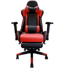 Nicer Furniture - chaise de jeu de style course avec repose-pieds - rouge-Le design de style course fonctionne comme chaise de jeu et chaise de bureau.  