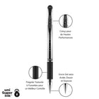 uni-ball - Stylos gel Gel Grip – 0,7 mm – noir – paquet de 8-paquet de 8