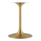 Modway - Lippa Rond de 36 po Faux travertin Table à manger, Travertin d’or-Assemblée requise