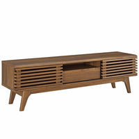 Modway - Render 59 po Meuble TV, Noyer-Meuble TV 59 po style mi-siècle