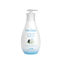 Live Clean - Savon liquide régénérateur, 500 ml, lait de noix de coco (33234)-Savon liquide riche et crémeux qui hydrate et rétablit l'équilibre d'humidité et de douceur de la peau
