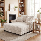 HOMCOM - Chaise longue-lit surdimensionnée rembourrée 60 po - beige-Son design moderne complète facilement la décoration de tout salon ou appartement 