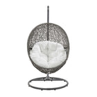 Modway - Encase Terrasse extérieure Rotin Chaise à balançoire - Gris blanc-Capacité de poids : 330 livres