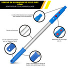 Gritt Commercial - Brosse chasse-toiles - Brosse pour coins de 6 11/16 po - Manche de 20 po-Comprend dans le kit : brosse chasse-toiles/pour coins de 6 11/16 po et manche de 20 po
