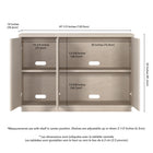 Hudson&Canal - Table de buffet Alston 48" L - Aulne blanc-Dimensions du produit : 14" L x 47,5" l x 32" H