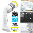 Bell+Howell - Scrubtastic Max Brosse à récurer électrique rechargeable avec 2 têtes de brosse-SANS FIL et RECHARGEABLE - L'épuration sans fil rend le nettoyage un jeu d'enfant et sans tracas. Branchez et chargez le Scrubtastic pour une expérience de nettoyage rapide et facile