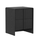 Manhattan Comfort - Table de nuit contemporaine Novara 22" à 2 tiroirs - Noir-Bords arrondis : des contours doux ajoutent un attrait visuel et un aspect lisse et soigné