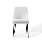 Modway - Viscount Tissu rembourré Chaises de salle à manger Ensemble de 2 - Noir Blanc-9