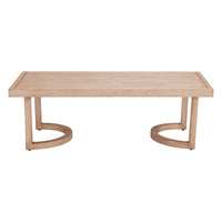 Zuo - Leto Table basse - Brun-Bois imitation bois avec accents en aluminium au fini moderne