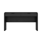 Manhattan Comfort - Bureau moderne Grace 54" avec 2 tiroirs - Noir-Bureau de bureau aux lignes épurées avec une finition lisse en bois manufacturé pour un aspect chaleureux et moderne
