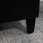 HOMCOM - Banc de rangement avec ottomane à dessus rabattable - noir-Couleur : Noir 