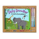 The Pencil Grip - Cahier d'activités réutilisable Daily Doodler - Couverture Animaux Sauvages, 4 Wonder Stix inclus-Cahier d'activités réutilisable « Daily Doodler » avec couverture animaux sauvages et couverture arrière pour créer un quotidien.