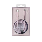Basic Tech - Câble USB-C Tressé de 6 pi - Rose-6 pieds de longueur