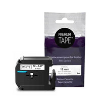 Premium Tape - Compatible avec Brother MK-231 - Noir sur Blanc - 12mm-Couleur: Noir / Blanc