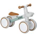 Qaba - Vélo d'équilibre pour bébé avec siège réglable - vert-Apprend aux enfants à pousser, se tenir debout et marcher avec confiance 