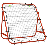 Soozier – Filet de rebond de soccer ajustable – Rouge-L’angle réglable vous permet de pratiquer les passes au sol, les tirs en hauteur et les exercices de gardien de but 
