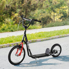 Aosom - Trottinette pour jeunes avec guidon réglable - noir-Plateau large et texturé antidérapant pour aider à maintenir l’équilibre 