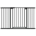PawHut - Barrière pour bébé 30 po-51 po, barrière pour animaux avec 2 kits d’extension, fermeture automatique - noir-Barrière pour animaux certifiée, convient aux ouvertures de 29,9 po à 50,8 po (76-129 cm) avec une hauteur de 29,9 po (76 cm), protège les bébés et les animaux domestiques à la maison 