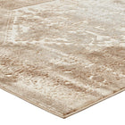 Modway - Rosina Médaillon vintage vieilli Tapis de 5 pi l x 8 pi L - Tan and Cream-Matériel durable