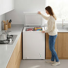 HOMCOM - congélateur coffre compact - 3,5 pi3 - blanc-Fonctionne silencieusement à 39 dB et ne consomme que 193 kWh/an pour économiser de l'énergie