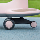 Qaba - Voiture à bascule pour enfants, sans piles avec corde de traction parentale, musique - rose-Repose-pieds texturés et siège bas pour une conduite en toute sécurité 