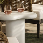 Modway - Elowen Terrasse extérieure Pierre Table d’appoint, Blanc-6