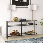 Hudson&Canal - Console Sivil 55" L - Bronze noirci-Une finition en bronze noirci fabriquée à la main est appliquée sur le cadre en acier