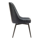 Zuo - Keppel Chaise de salle à manger pivotante - Noir - Ensemble de 2-Garantie limitée de 3 ans