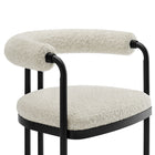 Modway - Turin Dos courbé Boucle et métal Tabouret de comptoir - Black Pearl-9