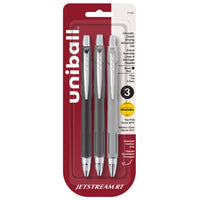 uniball - Jetstream RT Stylo à bille - 0,7 mm - Noir - Paquet de 3-Choix numéro un de Wirecutter du New York Times depuis 2013 et reconnu comme le meilleur stylo à bille pour un usage quotidien
