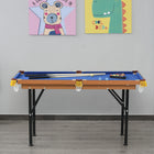 Soozier - Table De Billard Mini Portable 54,3 Po L- Table De Billard Pliable - Bleu-Équipée d’un système de pieds faciles à plier et de niveleurs de pieds stabilisateurs 