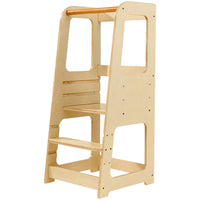 MotionGrey - Tour d’apprentissage Blessy pour tout-petits - Tour d’observation réglable pour cuisine avec barre de sécurité - Bois-Hauteur réglable sur plusieurs niveaux permettant à votre enfant de participer en toute sécurité aux activités quotidiennes à mesure qu’il grandit